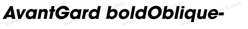AvantGard boldOblique字体转换